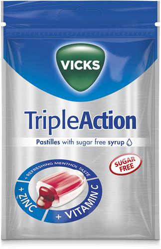 Vicks Triple Action Sugar Free, 72 g