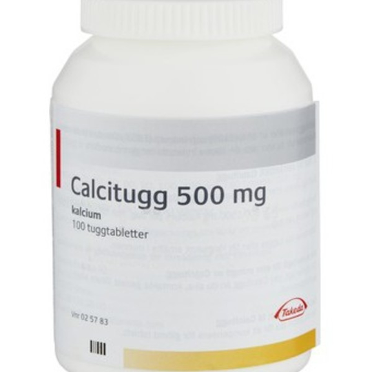 Calcitugg tuggtablett 500 mg 100 st