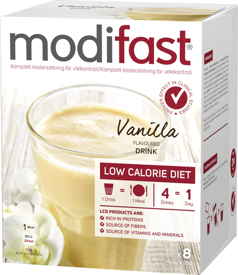 Modifast Pulver Vanilj 8 st