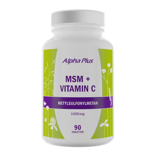 Alpha Plus MSM + Vitamin C 90 tabletter