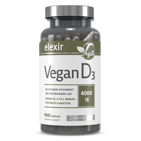 Elexir Pharma Vegan D3 4000IE 100 kapslar