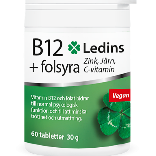 Ledins B12 + Folsyra 60 tabletter