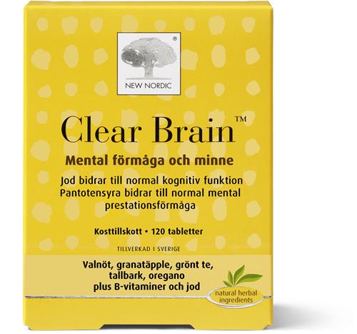 Clear Brain Kosttillskott, 120 st