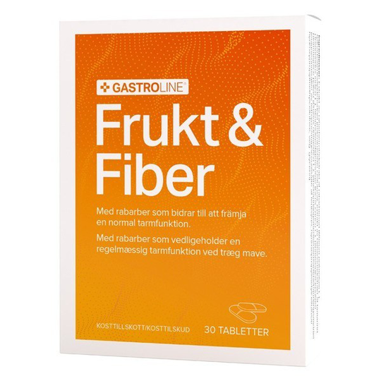 Gastroline Frukt & Fiber 30 tabletter
