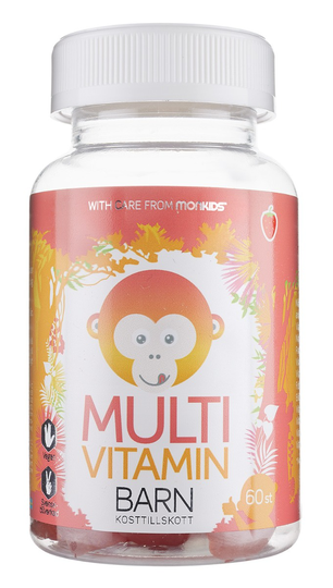 Monkids Multivitamin Jordgubb 60st