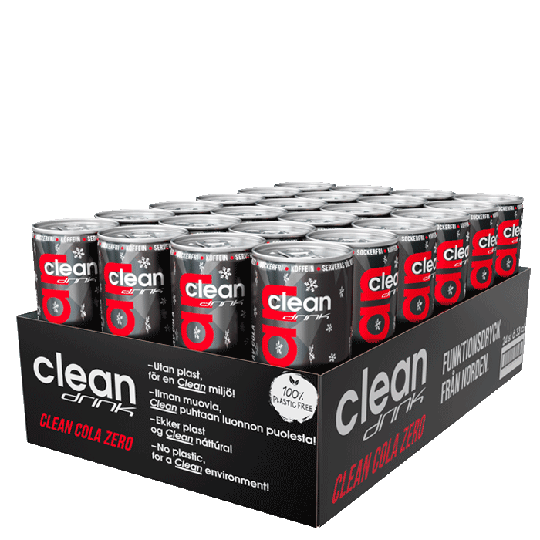 24 x Clean Drink, 330 ml, Cola Zero