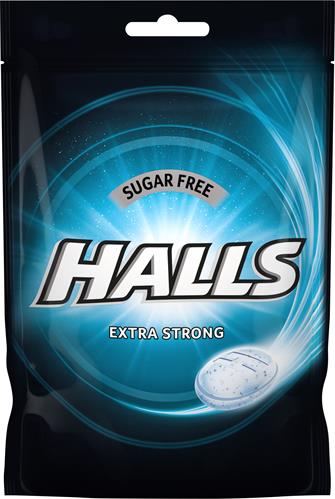 Halls Extra Strong Sugar Free, 65 g