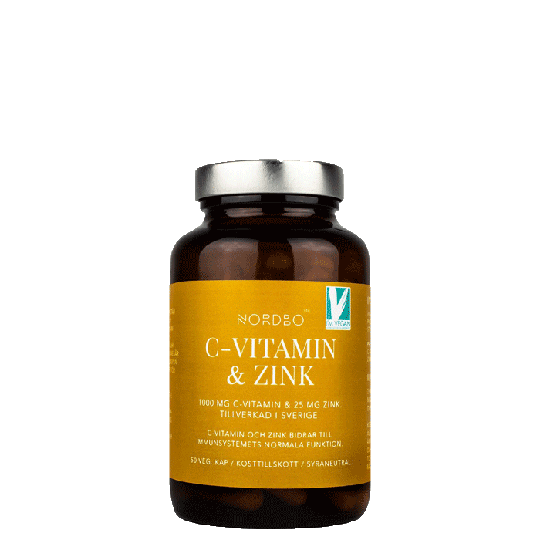 Nordbo C-vitamin & Zink, 50 kapslar