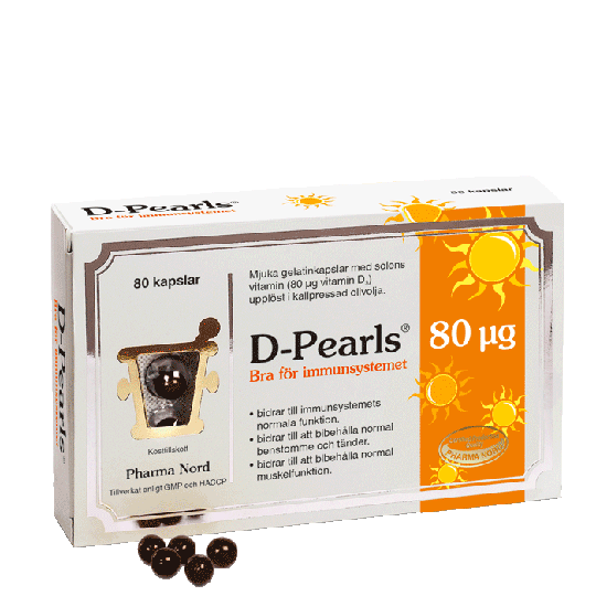 D-Pearls 80 μg (3200 IE), 80 kapslar