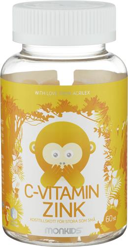 Monkids C-vitamin zink, 60 st