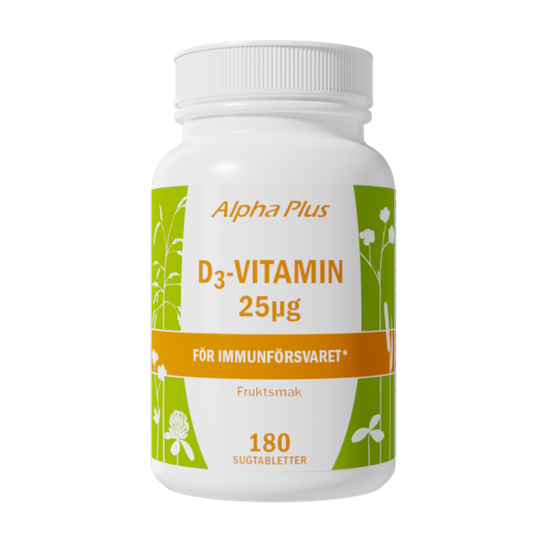 Alpha Plus D3-Vitamin 25 µg 180 sugtabletter