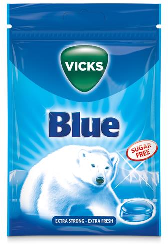 Vicks Blue Extra Strong Sugar Free, 72 g