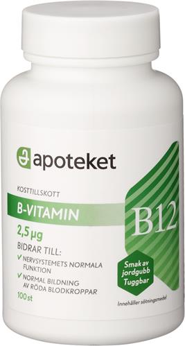 Apoteket B12 tuggtablett 2,5 µg, 100 st