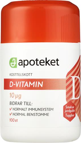Apoteket D-vitamin 10µg, 100 st