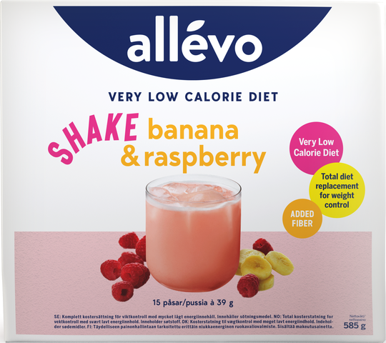 Allévo Shake Banana/Raspberry, VLCD 15 st
