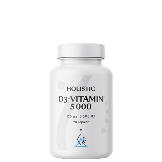 D3-vitamin, 5000 IE, 90 kapslar