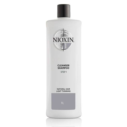 Nioxin System 1 Cleanser Schampo för obehandlat naturligt tunt hår 1000 ml