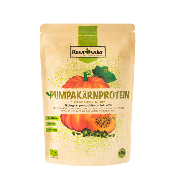 Pumpakärnprotein 63% Eko, 450 g