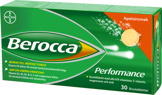 Berocca Performance Apelsin Brustablett 2 x 15 st