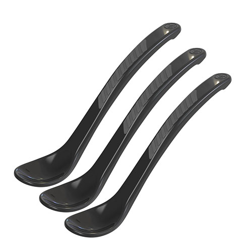 Twistshake 3x Feeding Spoon 4m+ Black, 3 st