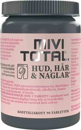 Mivitotal Multivitamin Hud, Hår & Naglar, 90 st