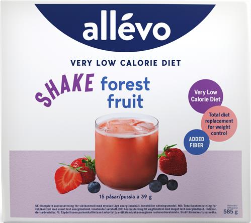 Allévo Shake Skogsbär VLCD, 15 st