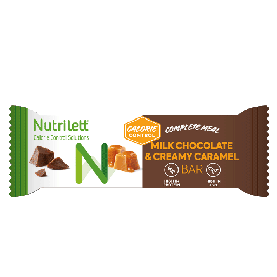Nutrilett Milkchocolate & Creamy Caramel bar, 60 g