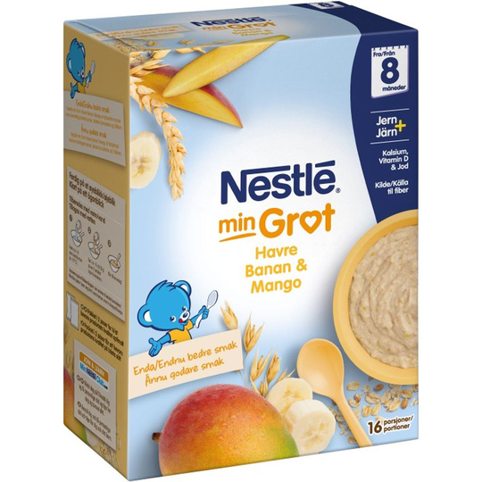 Nestlé Havregröt banan/mango 8 månader 480 g