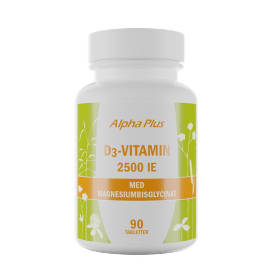 Alpha Plus D3-vitamin 2500 IE 90 tabletter