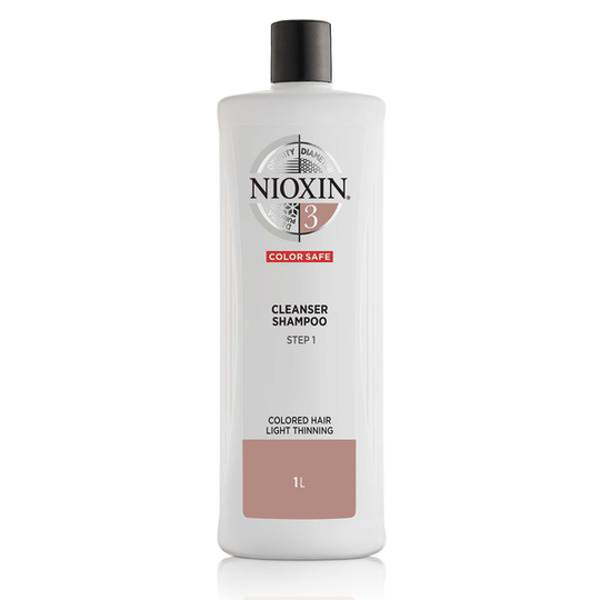 Nioxin System 3 Cleanser Schampo för fint och tunt färgat hår 1000 ml