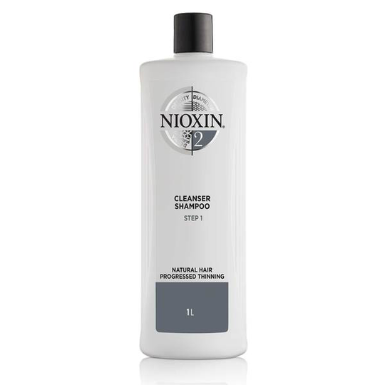 Nioxin System 2 Cleanser Schampo för obehandlat och märkbart tunt hår 1000 ml