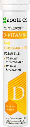 Apoteket D-vitamin brus, 20 st