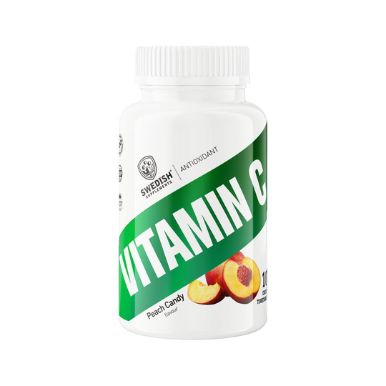 Swedish Supplements Vitamin C 500mg Peach Candy 100 sugtabletter