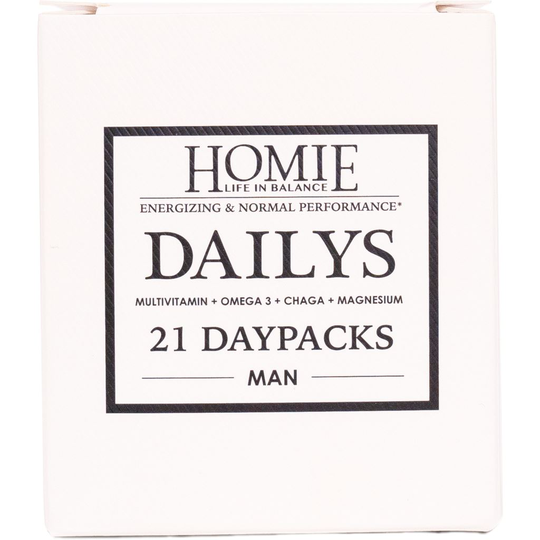 Homie Dailys Man Vitamintillskott 21 daypacks