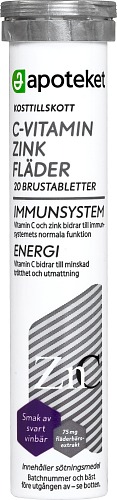 Apoteket C-vitamin Zink/Fläder, 20 st