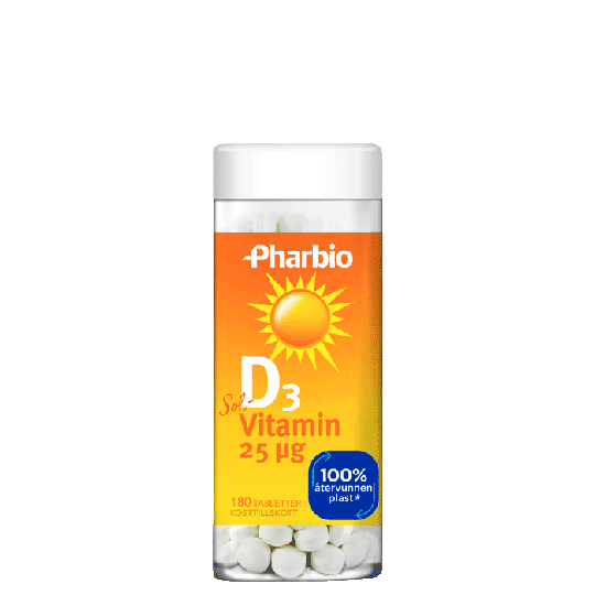 D3-vitamin, 180 tabletter