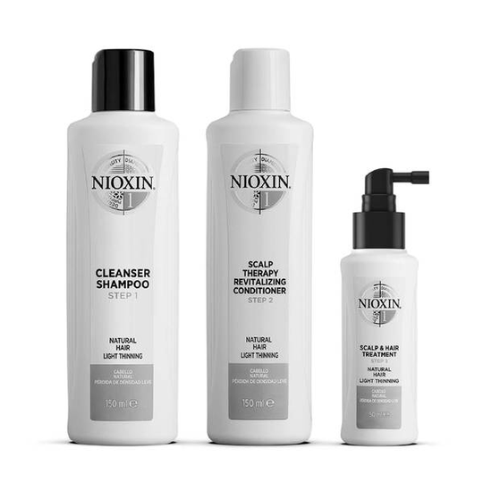 Nioxin Trial Kit System för obehandlat naturligt tunt hår 1 150+150+50 ml