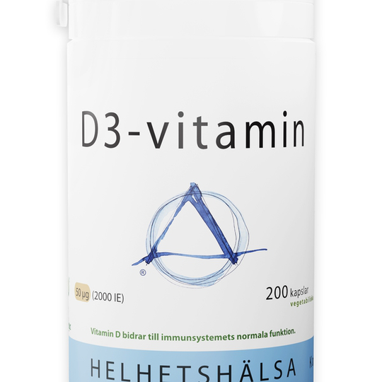 Helhetshälsa D3-vitamin 50 µg 2000 IE 200 kapslar