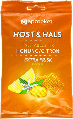 Apoteket Halstablett Honung, 17 st