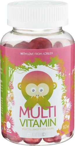 Monkids Multivitamin barn, 60 st