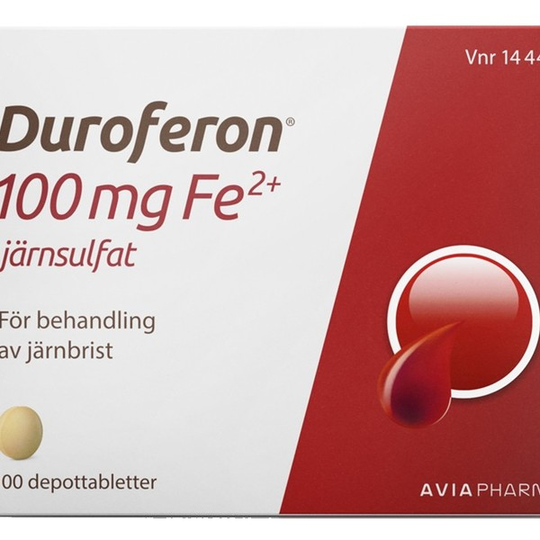 Duroferon, depottablett 100 mg Fe2+ 100 st