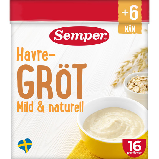 Semper Havregröt Mild & Naturell 480 g
