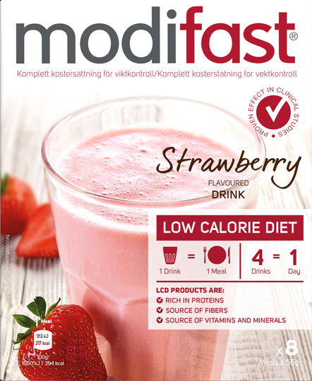 Modifast Pulver Jordgubb 8 st