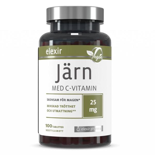 Elexir Pharma Järn med C-Vitamin 100 tabletter