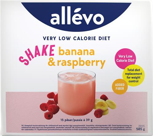 Allévo Shake Banan/Hallon VLCD, 15 st