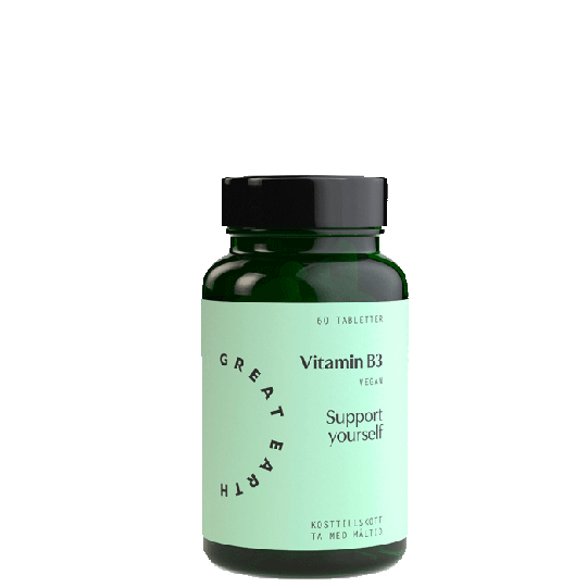 Vitamin B3 Niacin, 60 tabletter