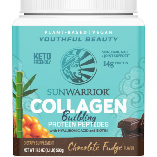 Sunwarrior Collagen Building Protein peptides 500 g Chocolate Fudge