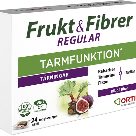 ORTIS Frukt & Fibrer 24 tuggtärningar