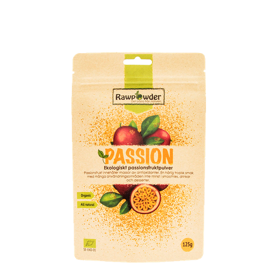Passion, Ekologiskt Passionsfruktpulver, 125 g