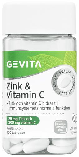 Gevita Zink & C-vitamin, 100 st